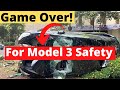 Tesla Model 3 Knocks Down a Tree! Everyone Walk Away Unharmed