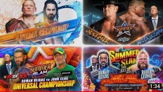 WWE SummerSlam Every Main Event Official Match Card (2015-2022)