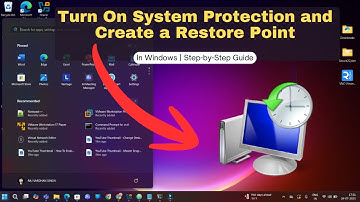 How to Turn On System Protection and Create a Restore Point in Windows 11/10