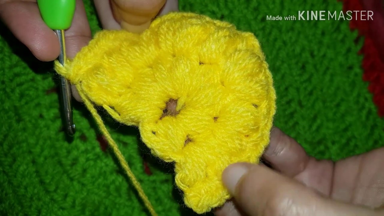 How to crochet puff heart for beginners 
