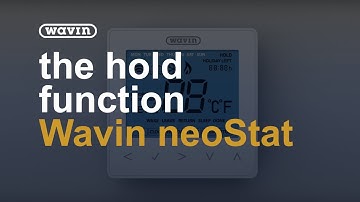 How to set the hold function on your Wavin neoStat thermostat?