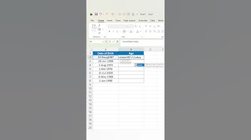 age in Excel #short #shorts #shortvideo #shortsvideo #shortsfeed #youtubeshorts #youtube #viral #yt