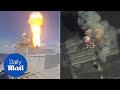 Russian Cruise missiles launched off coast blast targets in Syria - Daily Mail