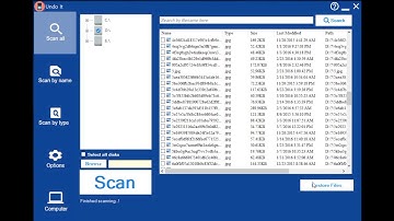 Demo - Scan All section in Undo it app - IPCamSoft