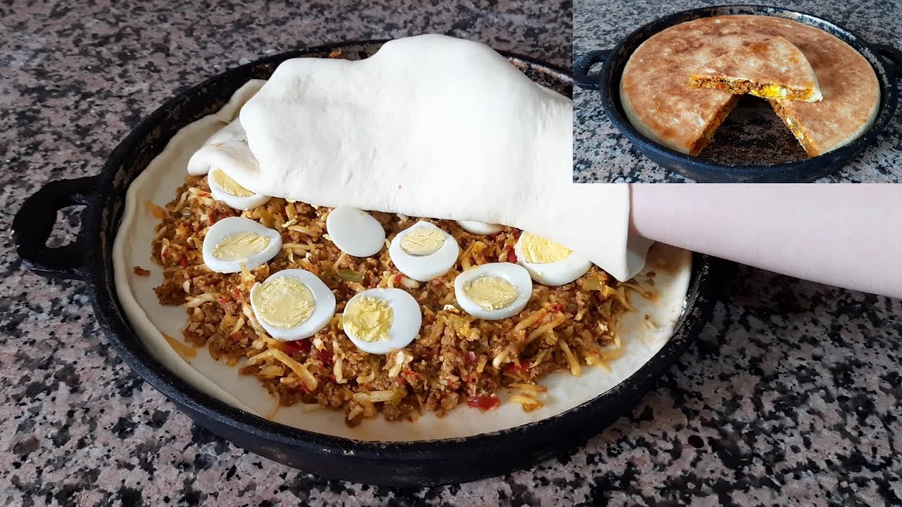 فطيرة معمرة في المقلاة بحشوة راائعة وعجينة خفيفة وهشيشة للغذاء أو العشاء