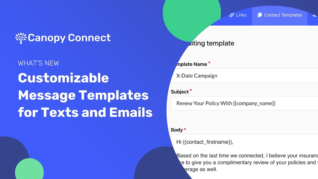 New Templates Feature for Canopy Connect - YouTube