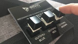 Outemu BLUE vs Outemu RED vs Outemu Brown - SAVIO TEMPEST RX Mechanical Keyboards  (not Cherry MX)