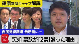 異例！総裁選スタート後に票数が２票減ったワケ【テレ東 官邸キャップ篠原裕明の政治解説】（2021年9月21日）