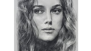 Keira Knightley face drawing 키이라 나이틀리 그리기 12분 26초 #keiraknightley #drawing #potrait #인물화 #소묘