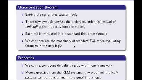 DL 2020 - A Preference-Based Approach for Representing Defaults in First-Order Logic