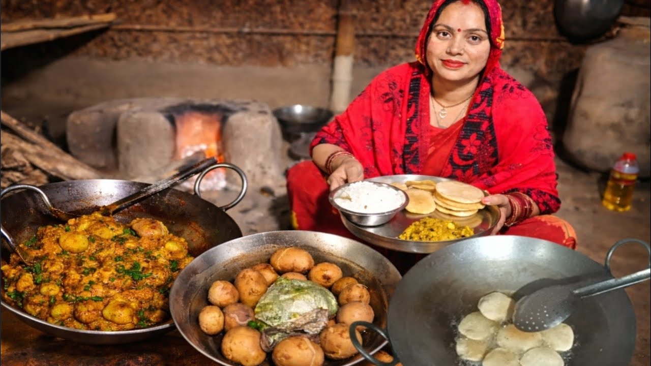 सादा खाना सच्चा स्वाद | हरा मटर आलू की सब्जी फरा और खीर | Village Life | #villagevlog #villagelife 