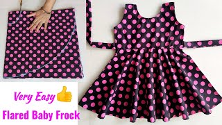 Very Easy Full Flared Umbrella Cut Baby Frock Cutting and stitching