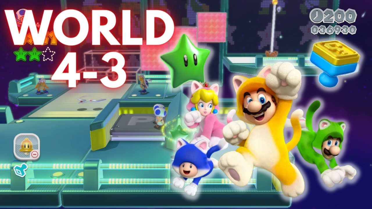 Super Mario 3D World 43 Beep Block Skyway 100 Walkthrough Stars