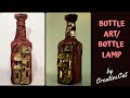 Bottle Art/ Bottle Lamp/ Wine bottle Craft/Bottle Decoration/Altered Bottle/art and craft