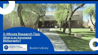 3 Minute Research Tips:  What is an Annotated Bibliography