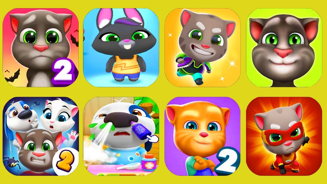 TALKING TOM.Talking Blast Park.My Talking Tom.Talking Tom Time Rush. My Talking Tom Friends.Tom 2026