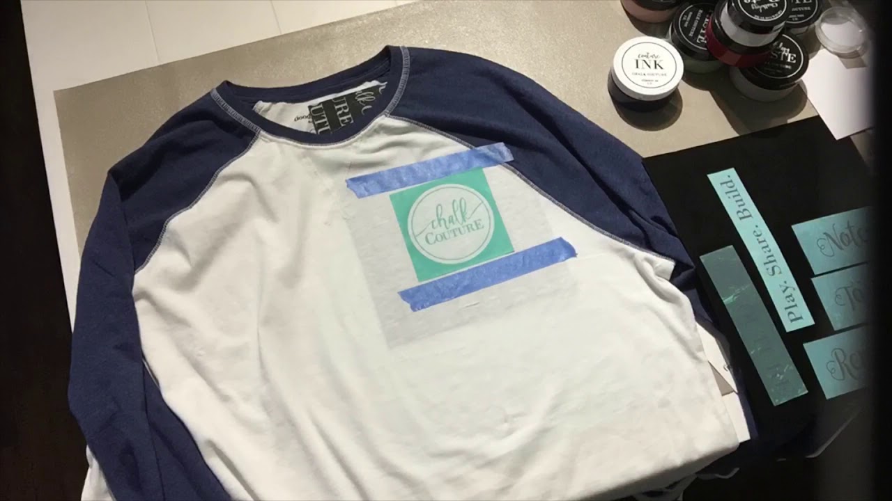 Chalk Couture ink on a Tshirt YouTube