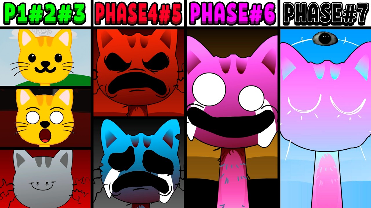 All Phases in New Incredibox Sprunki Oc of Cat Emoji: From Phase 1