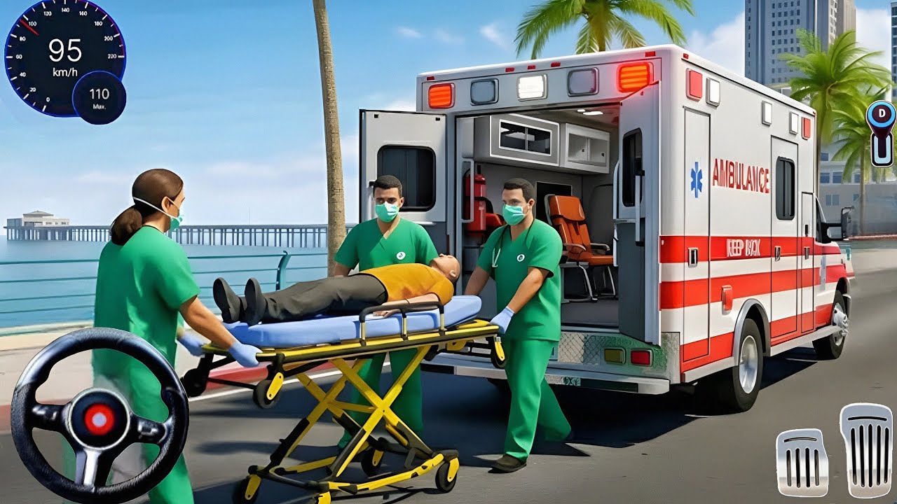 Ambulance City Rescue Simulator 3D Game -911 Us Emergency Ambulance Driving Gameplay... 