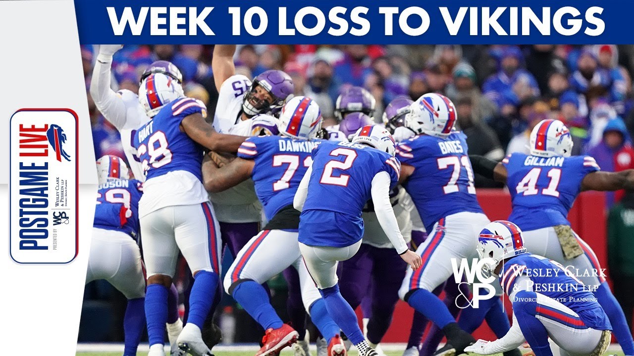 Breaking Down The Buffalo Bills Week 10 Loss To The Minnesota Vikings -  YouTube