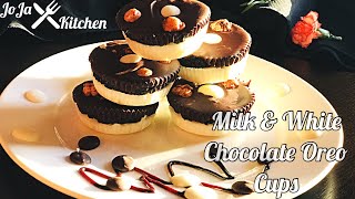 Kupa Me Cokollate Te Bardhe Dhe Oreo -Milk & White Chocolate Oreo Cups | JoJa Kitchen