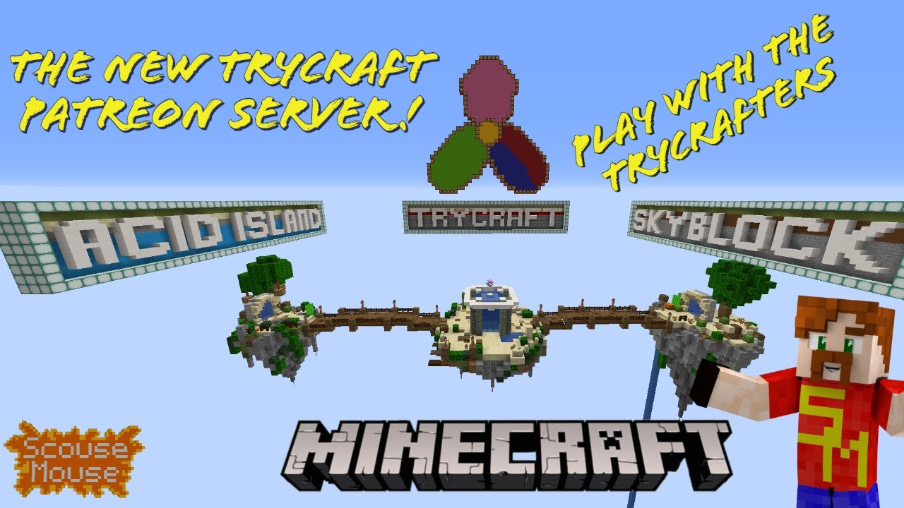 Minecraft - Skyblock and Acid Island on the new Trycraft Patreon Server ...