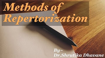 Methods Of Repertorization