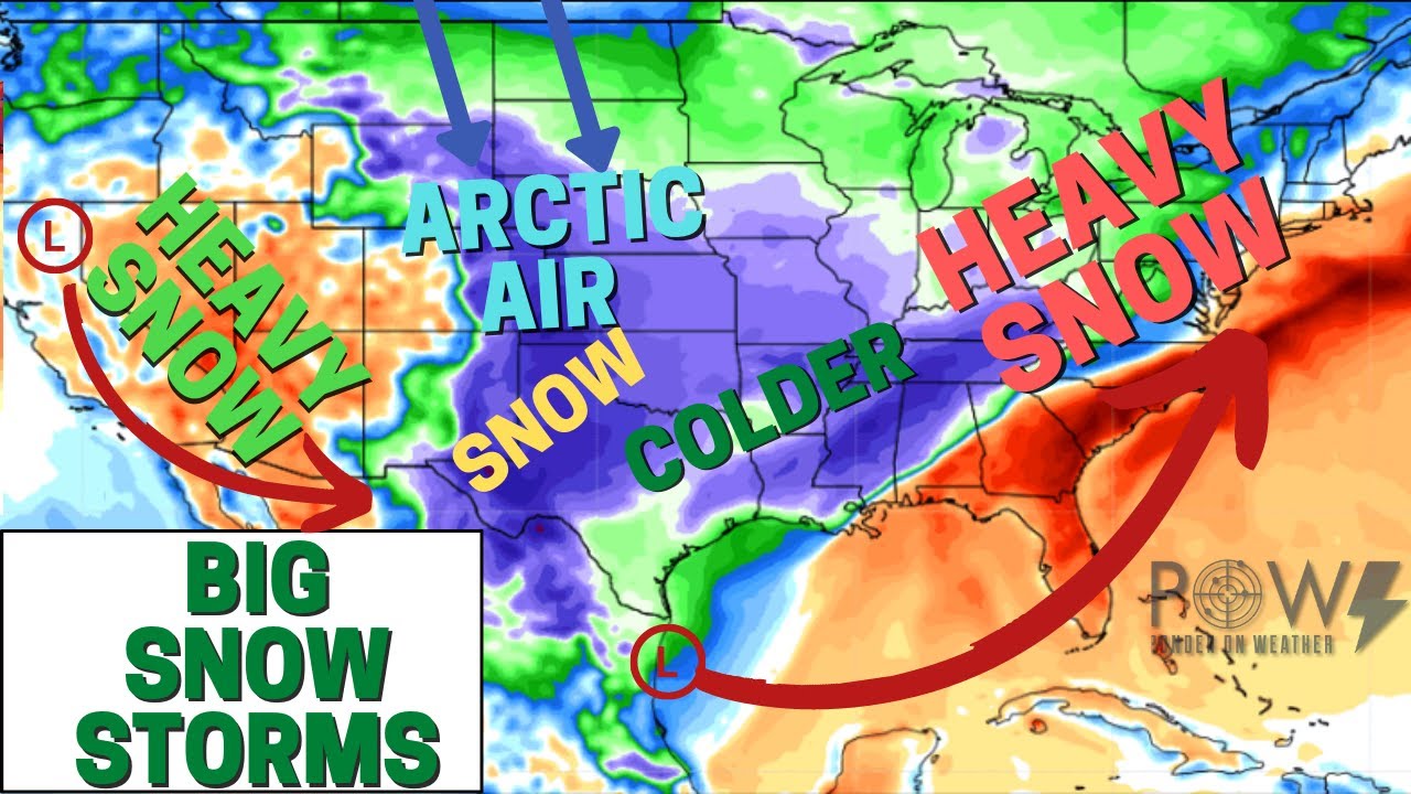 Big Snowstorms & Arctic Air By Mid March! - POW Weather Channel - YouTube