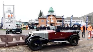 Annabel Jones and her 1923 Vauxhall 3098 celebrating its 100th anniversary at Brooklands