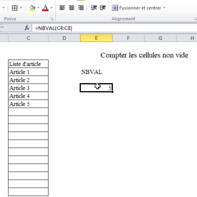 Compter les cellules non vides dans Excel (NBVAL) YouTube