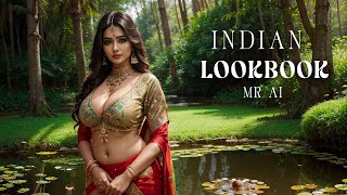 [4K] Ai Art Indian Lookbook Girl Al Art Video - Forest Pond