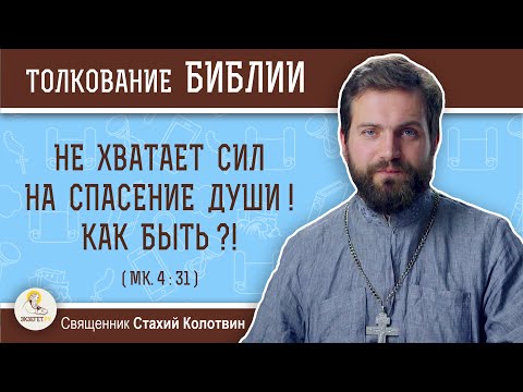 Не хватает сил на спасение души ! Как быть ?!  (Мк. 4:31) Священник Стахий Колотвин