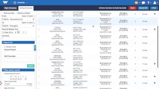WIN Sailing Schedules Demonstration