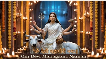 ✨ Navratri Day 8 | ॐ देवी महागौर्यै नमः॥ | Mahagauri Mantra Chanting for Purity & Calmness ✨