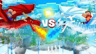 FIRE DRAGONS vs ICE DRAGONS IN MINECRAFT!