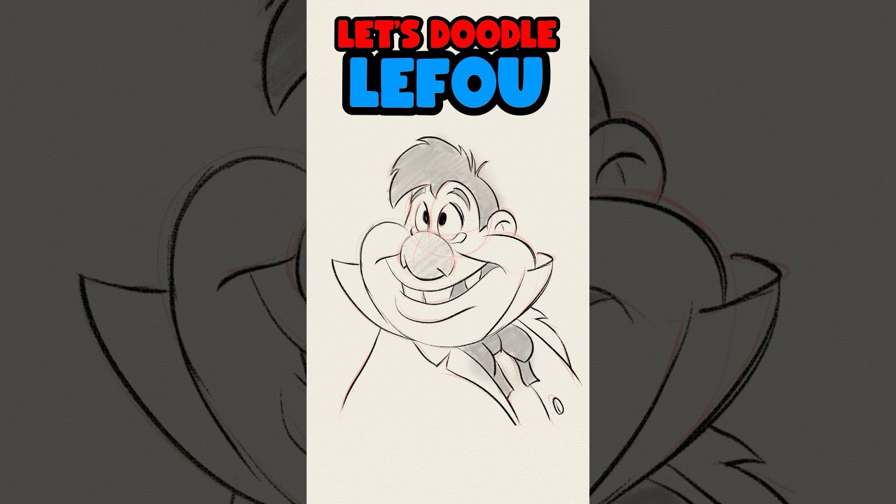LET'S DOODLE - LEFOU (DRAW LIKE A DISNEY ANIMATOR, EASY!) 