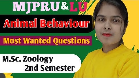 M.Sc. Zoology 2nd Semester || Animal Behaviour || Important Questions | MJPRU | @BrainfullStudy
