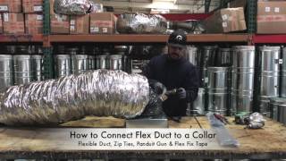 HowTo Connect Flex Duct to a Collar  The Duct Shop