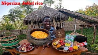 Cooking  African most loved rice:Smoky Nigerian jollof rice 🍚 