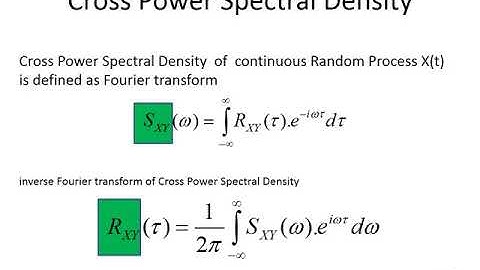 Random process - Power spectral density