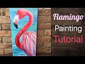 Flamingo Acrylic Painting Tutorial - By Artist, Andrea Kirk | The Art Chik