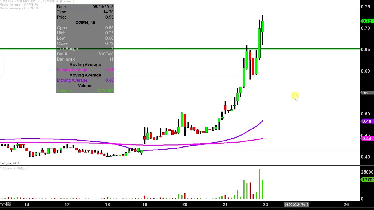 Ogen Stock Chart