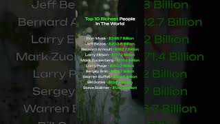 Top 10 Richest People In The World