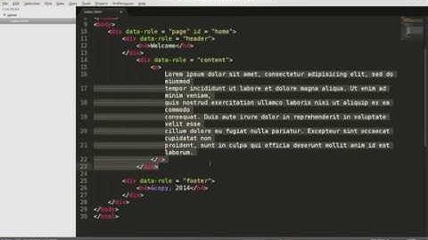 Header, Footer, Content and custon attributes in Jquery Mobile