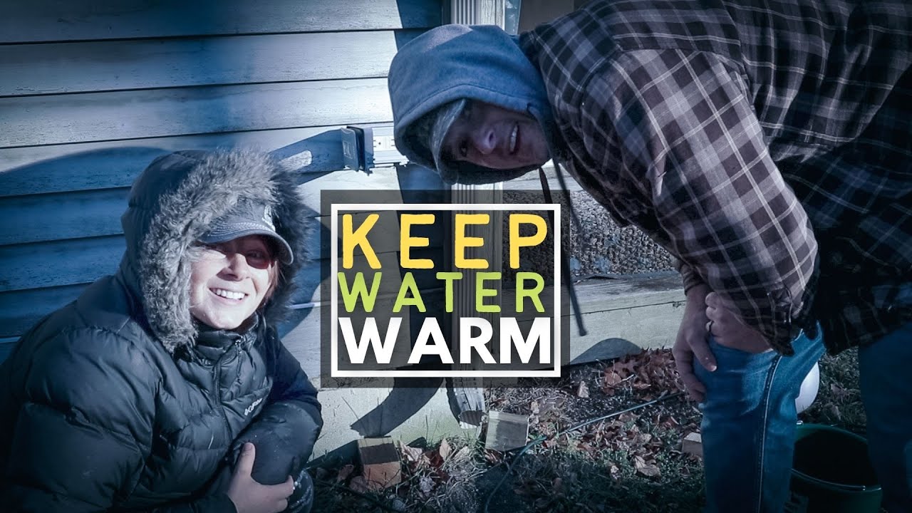 SETTING UP A HEATED CHICKEN WATERER & HEATED WATER BUCKET FOR THE GOATS