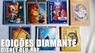Blu-Ray Mogli, A Pequena Sereia, Peter Pan, Cinderela, A Dama E O Vagabundo, O Rei Leão, Bambi