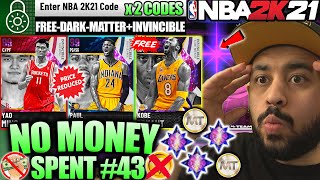 THIS DARK MATTER LOCKER CODE + FREE INVINCIBLE CHANGED EVERYTHING! NBA 2K21 MYTEAM NO MONEY SPENT