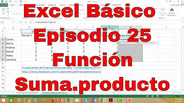 Función Sumaproducto calificaciones estudiantes. Excel Básico episodio 25