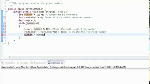 How to reverse given number in java