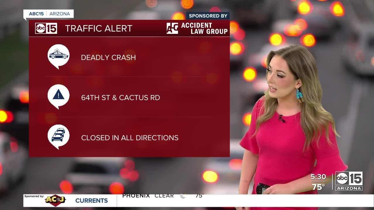 One killed in threecar crash near 64th Street and Cactus Road YouTube